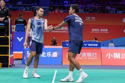 Fajar/Fikri melaju ke semifinal usai atasi perlawanan Lee bersaudara