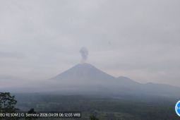 Gunung Semeru empat kali erupsi pada Kamis