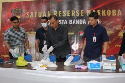 Polresta Banda Aceh musnahkan 1,9 kg sabu-sabu dari kasus yang terungkap di bandara SIM