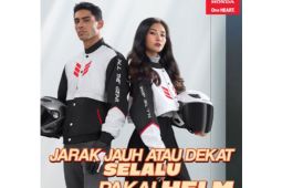 Jarak jauh ataupun dekat, wajib pakai helm untuk keselamatan berkendara