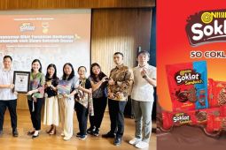 Ribuan siswa SD tanam bunga, Nissin Soklat & PT Monde Mahkota Biskuit raih rekor MURI