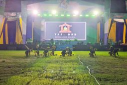 Penari cilik Sanggar Air Ananda meriahkan Hiburan Rakyat HSU