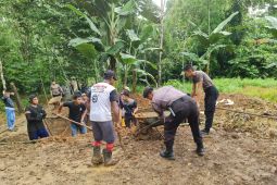 Polres Tabalong dukung percepatan pembangunan jembatan gantung Desa Pasar Batu