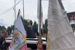 Prabowo sapa peserta aksi damai dari Tani Merdeka Indonesia dan APPSI dukung ekonomi kerakyatan