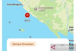 Bengkulu diguncang gempa 5,3 magnitudo
