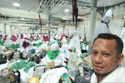 Jamaah haji Gorontalo Embarkasi Ujung Pandang bersiap melontar jumrah