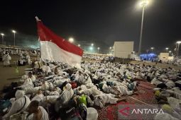 Jamaah haji mabit di Muzdalifah