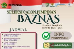 Pemprov Bengkulu buka seleksi pimpinan Baznas periode 2026-2031