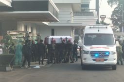 Jenazah Ryamizard Ryacudu tiba di kantor Kementerian Pertahanan