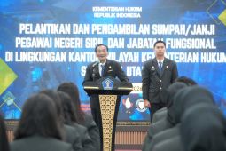 Kemenkum Sumut lantik 29 PNS dan satu pejabat fungsional