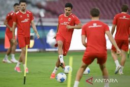 Latihan resmi Timnas Indonesia jelang FIFA Matchday