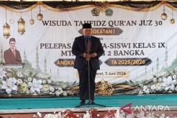 MTs Negeri 2 Bangka lestarikan tradisi nganggung pada Wisuda tahfidz dan pelepasan siswa