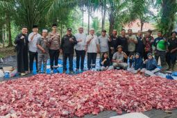 Bupati Sarolangun hadiri pemotongan 47 hewan kurban di Desa Rantau Gedang