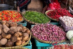 Harga pangan Selasa ini, cabai rawit Rp75.150 per kg dan telur ayam Rp30.350 per kg