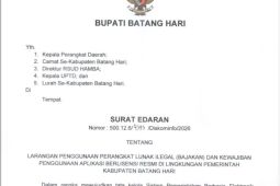 Pemkab Batang Hari terapkan kebijakan penggunaan perangkat lunak