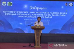 Gubernur Jambi lepas 83 kontingen Pesparawi Nasional di Manokwari