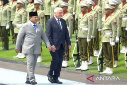 Presiden Jerman disambut upacara kehormatan di Istana Merdeka