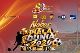 Polres Rejang Lebong gelar nobar Piala Dunia pada Hari Bhayangkara