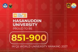 Universitas Hasanuddin masuk jajaran peringkat 851-900 kampus dunia