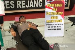 Polres Rejang Lebong kumpulkan 80 kantong darah pada Hari Bhayangkara