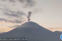Gunung Semeru erupsi dengan tinggi letusan 1.000 meter di atas puncak