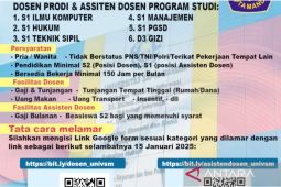 UNIVSM Balangan buka lowongan dosen dan asisten dosen