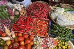 Harga pangan Senin ini, cabai rawit Rp83.550/kg dan telur ayam Rp31.600/kg