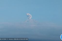 Semeru alami erupsi dengan tinggi letusan 600 meter di atas puncak