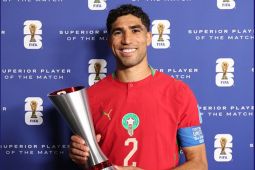Achraf Hakimi minta Maroko alihkan fokus ke laga babak 32 besar