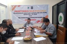 Kanwil Kemenkum Babel evaluasi OPBH tingkatkan layanan hukum gratis