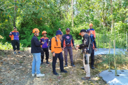 BPBD Balangan lakukan ground check ke Tebing Tinggi terkait temuan likuifaksi