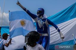 Euforia suporter Argentina di Ternate