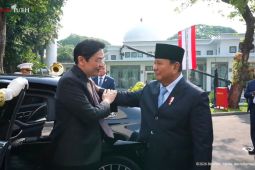 Momen Prabowo antar kepulangan PM Wong dari Istana Merdeka