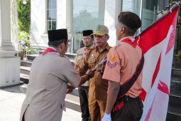 Kontingen Pramuka Kota Pematangsiantar berangkat ke Sibolangit