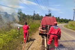 Damkar Belitung berhasil padamkan kebakaran lahan satu hektare