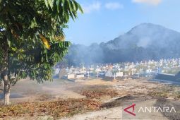 Damkar Bangka berhasil padamkan kebakaran lahan di perkuburan Kristen