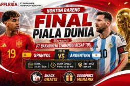 Pengelola tol Bakter gelar nonton bareng final Piala Dunia dan berdayakan UMKM