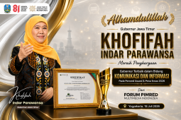 Khofifah raih Pimred Award 2026 atas komitmen keterbukaan informasi