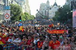Selebrasi kemenangan Spanyol diwarnai penangkapan tujuh orang