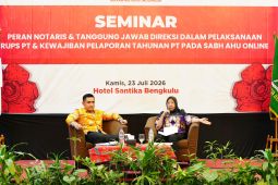 Kanwil Kemenkum Bengkulu ingatkan notaris lapor tahunan PT tepat waktu