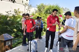 Skuad Garuda kembali ke Jakarta, ucapkan terima kasih selama tiga minggu di Bali