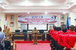Pemkot Pangkalpinang mulai gembleng calon Paskibraka untuk HUT Ke-81 RI.