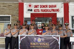 Serdik SIP angkatan 56 asal Polda Babel gelar donor darah, bantu penuhi stok darah di Pangkalpinang
