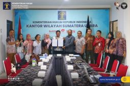 Kemenkum Sumut fasilitasi harmonisasi empat rancangan produk hukum daerah Tapteng