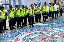 Polisi siapkan rekayasa lalin sekitar Stadion Pakansari saat laga Indonesia vs Vietnam