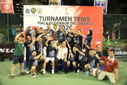 Kementerian ATR/BPN juara II beregu turnamen tenis Piala Gubernur DKI Jakarta