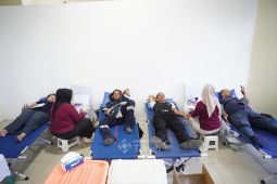 HUT Ke-50 PT Timah gelar donor darah di Bangka Tengah