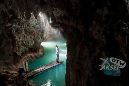 Bank Kalsel melalui OTW Aksel jelajahi Pesona Riam Bidadari dan Goa Liang Tapah di Tabalong