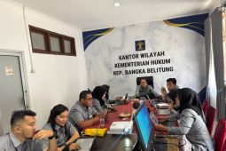 Nilai kinerja Kanwil Kemenkum Babel 98,99 persen
