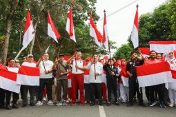 Nuansa Merah Putih pada Hari Bebas Kendaraan di Pematangsiantar